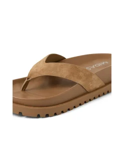 Ubee Suede Platform Toe Post Slides