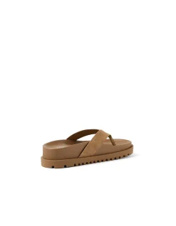 Ubee Suede Platform Toe Post Slides