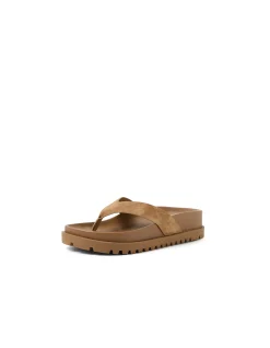 Ubee Suede Platform Toe Post Slides