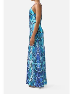 V NECK FULL LENGTH BIAS SLIP DRESS
