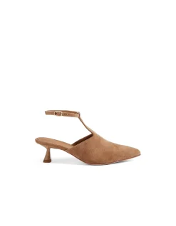 Vachier Suede Pointed Strap Heel Mules