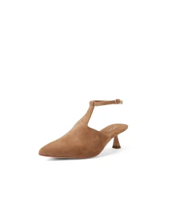 Vachier Suede Pointed Strap Heel Mules