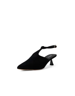 Vachier Suede Slingback Kitten Heel Mules