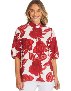 Valencia Floral Puff Sleeve Blouse
