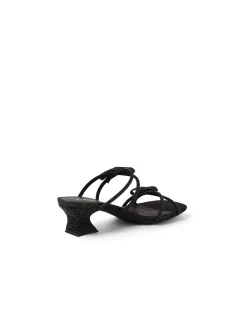 Valencia Jewelled Bow Strap Heeled Sandals