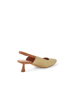 Valenta Slingback Kitten Heel Fabric Pumps