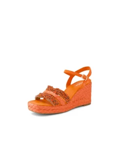 Vallio Jewelled Woven Wedge Sandals