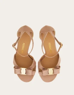 VARA BOW SANDAL WITH CRYSTALS