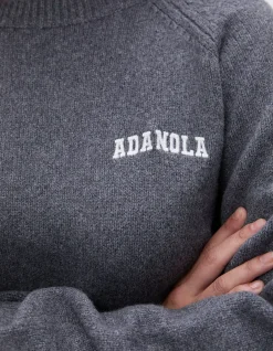 Varsity Oversized Knit Sweatshirt
