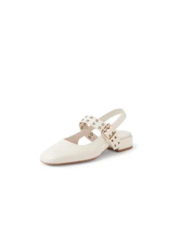 Vavka Stud Detail Slingback Ballet Flats