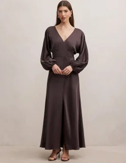 VERA DRAPED BATWING MAXI DRESS