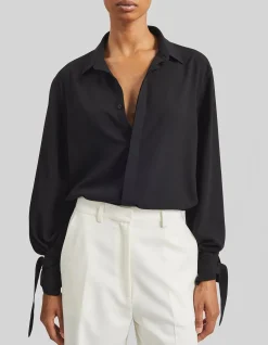 VERLIN SHEER TIE CUFF BU SHIRT