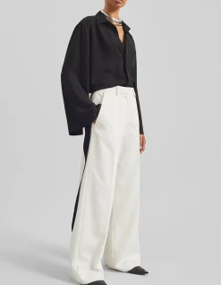 VERLIN SHEER TIE CUFF BU SHIRT
