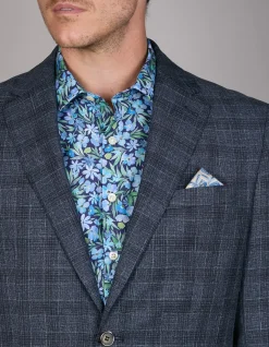 Victor Mottle Check Jacket Navy