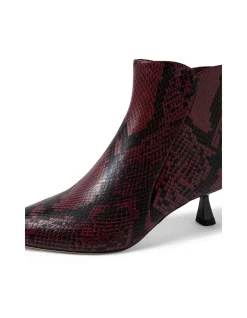 Vimto Snake Print Pointed Ankle Boots