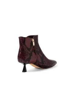 Vimto Snake Print Pointed Ankle Boots