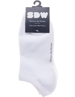 Viscose Bamboo Plain Invisible No Show Socks 3 Pack