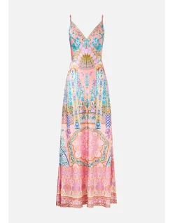 V NECK FULL LENGTH BIAS SLIP DRESS
