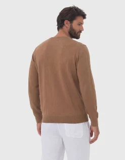 V-NECK JUMPER - NATURAL