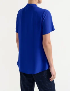 V NECK PLEATED TOP
