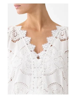 V NECK RELAXED SHORT DRESS W DROPPED WAIST