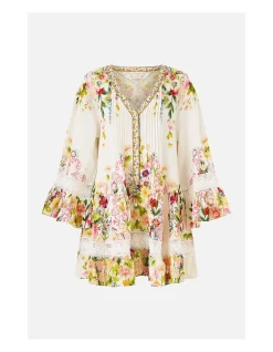 V NECK TIERED DRESS