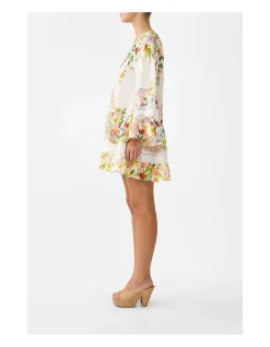 V NECK TIERED DRESS