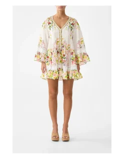 V NECK TIERED DRESS