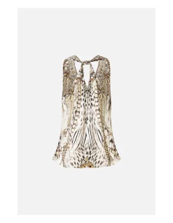 V-NECK TOP WITH KNOT BACK