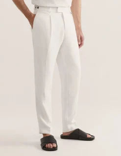 Wade Pleat Front Linen Pant