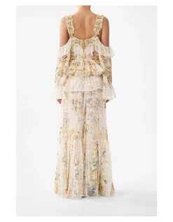 WAISTBAND RUFFLE HEM SKIRT