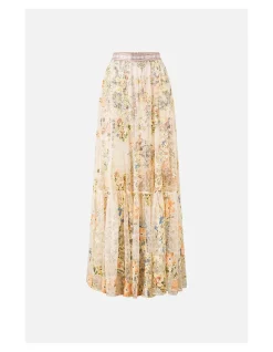 WAISTBAND RUFFLE HEM SKIRT