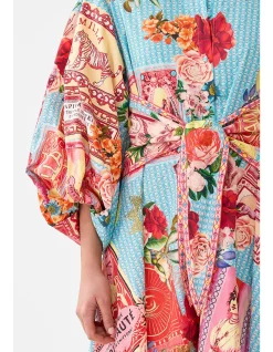 WAIST TIE SHIRT DRESS WITH BUBBLE SLEEVE