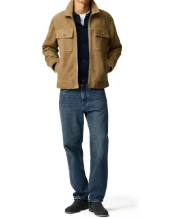 WAITOMO CAVES LEATHER JACKET - TAUPE
