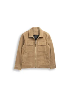 WAITOMO CAVES LEATHER JACKET - TAUPE