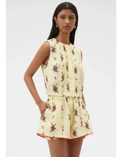 Wallpaper Floral Print Top
