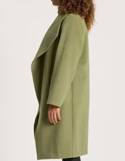Wanderer Wool Look Longline Waterfall Coat