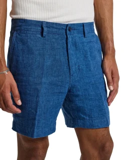 WASHED LINEN SHORTS