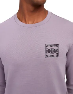 Washed Tech Cotton Sweatshirt Mauve