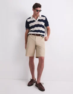 WAVE STRIPE KNIT POLO
