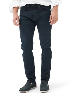 Weston Straight Blue Black Italian Denim Jeans