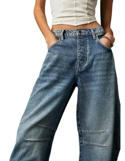 We The Free Good Luck Relaxed Barrel Leg Jeans