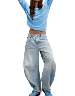 We The Free Good Luck Relaxed Barrel Leg Jeans