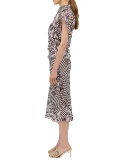 WHIRLPOOL STRIPE DECODE DRESS
