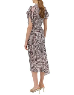WHIRLPOOL STRIPE DECODE DRESS
