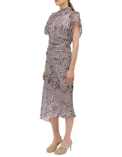 WHIRLPOOL STRIPE DECODE DRESS