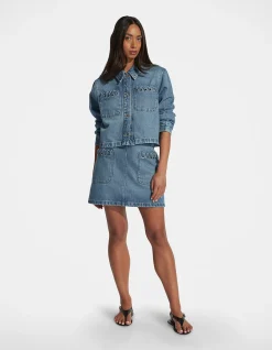 WHITNEY DENIM SKIRT
