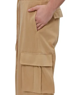 Wide Leg Cargo Pants Beige