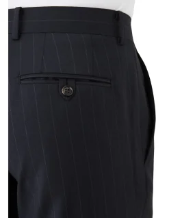 Wide Pinstripe Trouser Dark Navy