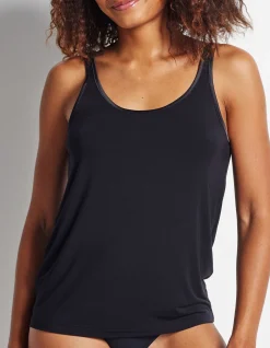 Wide Strap Satin Trim Cami